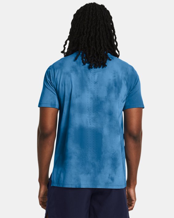 Men's UA Launch Elite Wash Short Sleeve in Blue image number 1